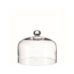 Leonardo Plat de service Cupola Coiffe en verre avec bouton, 29 cm, Transparent