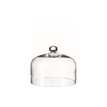 Leonardo Plat de service Cupola Coiffe en verre avec bouton, 29 cm, Transparent Leonardo Plat de service Cupola Coiffe en verre avec bouton, 29 cm, Transparent