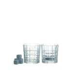 Leonardo Whiskybecher 2er Set+ 8 Eiswürfeln, Set: 2x WH Becher + 8 Eiswürfel