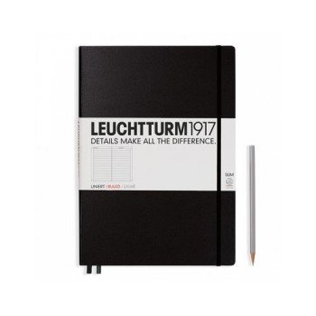 Leuchtturm Notizbuch Master Slim A4 liniert, black, 121 pages Leuchtturm Notizbuch Master Slim A4 liniert, black, 121 pages