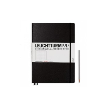Leuchtturm Notizbuch Master Slim A4 dotted, black, 121 pages Leuchtturm Notizbuch Master Slim A4 dotted, black, 121 pages