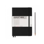 Leuchtturm Notizbuch Medium A5 kariert, schwarz, 249 Seiten