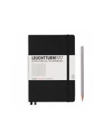 Leuchtturm Notizbuch Medium A5 kariert, black, 249 pages