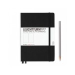Leuchtturm Notizbuch Medium A5 blanko, schwarz, 249 Seiten