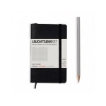 Leuchtturm Notizbuch Softcover A6 kariert, schwarz, 121 Seiten