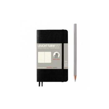 Leuchtturm Notizbuch Softcover A6 dotted, black, 121 pages Leuchtturm Notizbuch Softcover A6 dotted, black, 121 pages