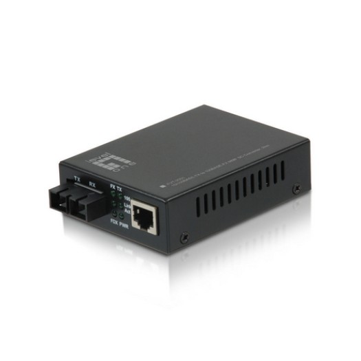 LevelOne FVT-2001: Media Konverter RJ45-SC, 100Mbps Ethernet, 100FX SC, Multimode, 2km