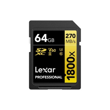 Lexar Professional SDXC 1800x UHS-II 64GB, Lesen 280 MB/s, Schreiben 210 MB/s Lexar Professional SDXC 1800x UHS-II 64GB, Lesen 280 MB/s, Schreiben 210 MB/s