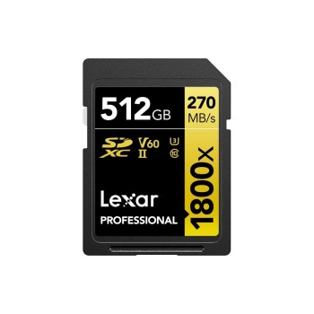 Lexar Professional SDXC 1800x UHS-II 1512GB, Lesen 280 MB/s, Schreiben 205 MB/s Lexar Professional SDXC 1800x UHS-II 1512GB, Lesen 280 MB/s, Schreiben 205 MB/s