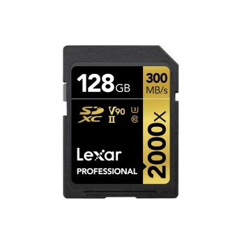 Lexar Professional SDXC 2000x UHS-II 128GB, Lesen 300 MB/s, Schreiben 260 MB/s Lexar Professional SDXC 2000x UHS-II 128GB, Lesen 300 MB/s, Schreiben 260 MB/s