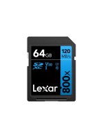 Lexar Professional SDXC 800x UHS-I 64GB, read 120 MB/s, write 45 MB/s