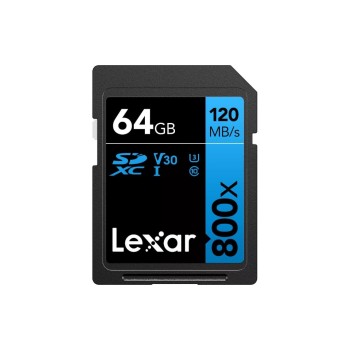Lexar Professional SDXC 800x UHS-I 64GB, Lesen 120 MB/s, Schreiben 45 MB/s Lexar Professional SDXC 800x UHS-I 64GB, Lesen 120 MB/s, Schreiben 45 MB/s