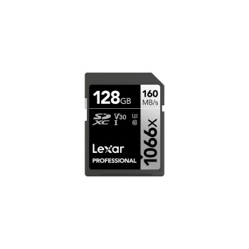 Lexar Professional SDXC 1066x UHS-I 128GB, Lesen 160 MB/s, Schreiben 120 MB/s Lexar Professional SDXC 1066x UHS-I 128GB, Lesen 160 MB/s, Schreiben 120 MB/s