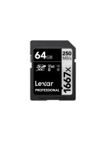 Lexar Professional SDXC 1667x UHS-II 64GB, read 250 MB/s, write 120 MB/s