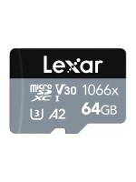 Lexar Professional microSDXC 1066x 64GB, read 160 MB/s, write 70 MB/s, Adapter