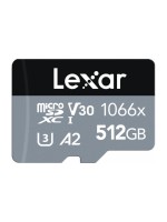 Lexar Professional microSDXC 1066x 512GB, read 160 MB/s, write 120 MB/s, Adapter