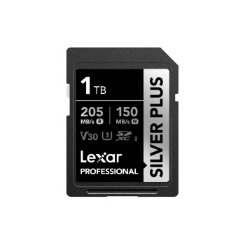 Lexar Professional SDXC SilverP UHS-I 1TB, Lesen 205 MB/s, Schreiben 150 MB/s Lexar Professional SDXC SilverP UHS-I 1TB, Lesen 205 MB/s, Schreiben 150 MB/s