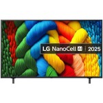 LG TV UN 55NANO80A6B, 55 4K UHD, Direct LED, 2-pole