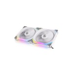 Lian Li Ventilateur PC Uni Fan SL140 Pack de 2 avec contrôleur, blanc