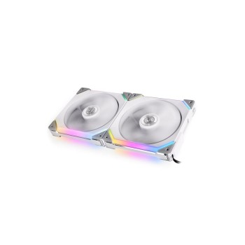 Lian Li Ventilateur PC Uni Fan SL140 Pack de 2 avec contrôleur, blanc Lian Li Ventilateur PC Uni Fan SL140 Pack de 2 avec contrôleur, blanc
