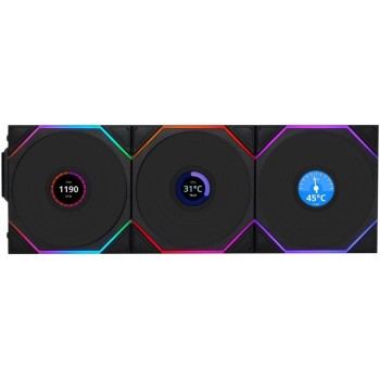Lian Li Ventilateur PC Uni Fan TL LCD Pack de 3, contrôleur inclus, noir Lian Li Ventilateur PC Uni Fan TL LCD Pack de 3, contrôleur inclus, noir