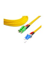 Lightwin LWL HQ Duplex patch cable, LSH, 2m, Singlemode OS2, E2000/APC-LC kompatibel