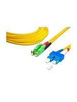 Lightwin LWL HQ Duplex patch cable, LSH, 1m, Singlemode OS2, E2000/APC-SC kompatibel