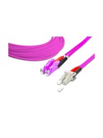 Lightwin LWL HQ Duplex patch cable, LSH, 2m, Multimode OM4, E2000-LC kompatibel