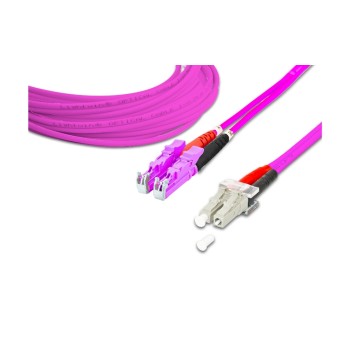 Lightwin LWL HQ Duplex patch cable, LSH, 3m, Multimode OM4, E2000-LC kompatibel