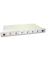 Lightwin 19 1HE Spleissbox, Singlemode,OS2, 6x DLC/APC SM Kupplung grün, 12xLC/APC Pigt