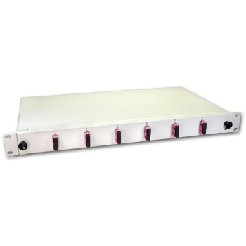 Lightwin 19 1HE Spleissbox, Multimode, OM4, 6x DSC MM Kupplung violett, 12xSC/UPC Pigta Lightwin 19 1HE Spleissbox, Multimode, OM4, 6x DSC MM Kupplung violett, 12xSC/UPC Pigta