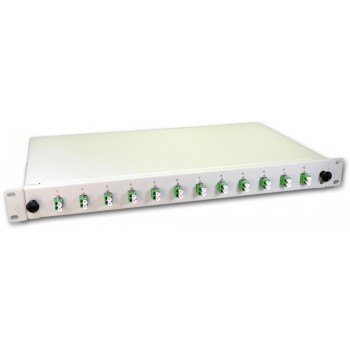 Lightwin 19 1HE Spleissbox, Singlemode,OS2, 12xDLC/APC SM Kupplung grün, 2x12 LC/APC Pi Lightwin 19 1HE Spleissbox, Singlemode,OS2, 12xDLC/APC SM Kupplung grün, 2x12 LC/APC Pi