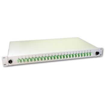 Lightwin 19 1HE Spleissbox, Singlemode,OS2, 24x DLC SM Kupplung grün, 4x12 LC/APC Pigta Lightwin 19 1HE Spleissbox, Singlemode,OS2, 24x DLC SM Kupplung grün, 4x12 LC/APC Pigta