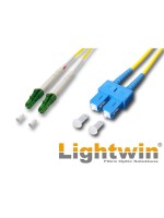 Lightwin LWL Duplex Câble patch, Singlemode 9/125æm, LC/APC-SC, 1.0m OS1