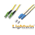 Lightwin Câble patch à fibre optique E2000/APC-LC, Singlemode, Duplex, 2m