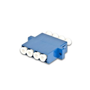 Lightwin LWL Kupplung LC-LC (4-fach),, Quad Singlemode, plastik, blue Lightwin LWL Kupplung LC-LC (4-fach),, Quad Singlemode, plastik, blue