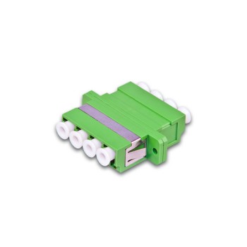 Lightwin LWL Kupplung LC-LC (4-fach),, Quad Singlemode, APC plastik, beige Lightwin LWL Kupplung LC-LC (4-fach),, Quad Singlemode, APC plastik, beige