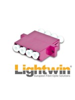 Lightwin LWL Kupplung LC-LC (4-fach), OM4, Quad Multimode, plastik, violett