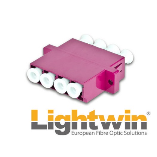 Lightwin Accouplement à fibre optique LC-LC, Multimode, OM4, Quad