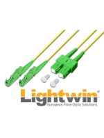 Lightwin LWL Duplex Patch cable, Singlemode, 9/125æm, E2/APC - SC/APC, OS1/OS2, 1.0m