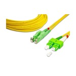 Lightwin LWL Duplex Patchkabel, Singlemode, 9/125µm, E2/APC - SC/APC, OS1/OS2, 5.0m