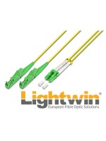 Lightwin LWL Duplex Patch cable, Singlemode, 9/125æm, E2000/APC-LC/APC, OS1/OS2, 1m