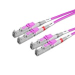 Lightwin LWL Duplex Câble patch Multimode, E2000-E2000, 2m, OM4, 50/125æm, 10Gbps