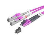 Lightwin LWL Duplex Câble patch Multimode, E2000-LC, 10m, OM4, 50/125æm, 10Gbps
