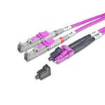 Lightwin LWL Duplex Câble patch Multimode, E2000-LC, 15m, OM4, 50/125æm, 10Gbps