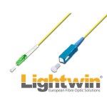 Lightwin LWL Simplex Câble patch, Singlemode 9/125æm, LC/APC-SC, 1m