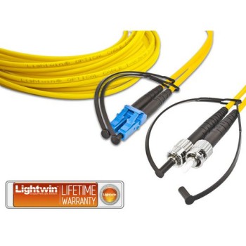 Lightwin LWL Duplex patch cable, Singlemode 9/125æm, LC-ST, 10.0m OS2 Lightwin LWL Duplex patch cable, Singlemode 9/125æm, LC-ST, 10.0m OS2