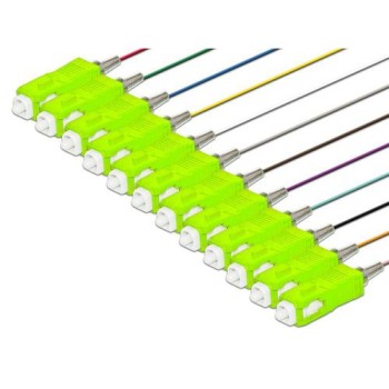 Lightwin Faserpigtail, 2.0m, 12-er Set, Multimode 50/125æm, SC, OM5, grün Lightwin Faserpigtail, 2.0m, 12-er Set, Multimode 50/125æm, SC, OM5, grün