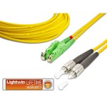 Lightwin Câble patch à fibre optique E2000/APC-FC, Singlemode, Duplex, 2m