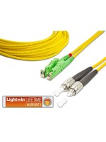 Lightwin LWL Duplex Patchkabel, 2.0m, Singlemode 9/125æm, E2000/APC-FC, OS2